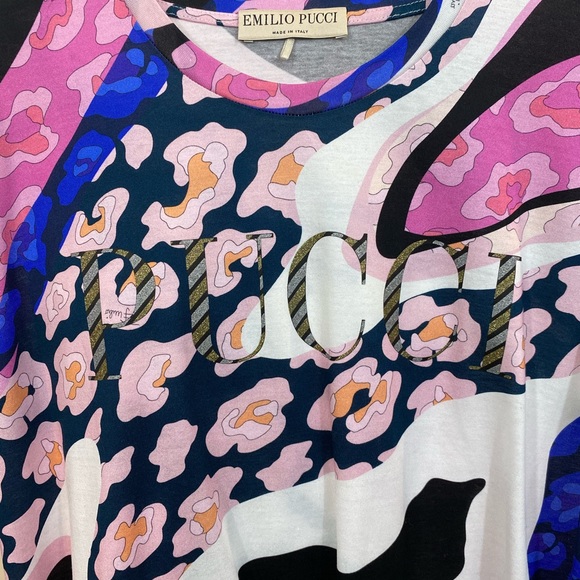 Emilio Pucci Glittered printed cotton-jersey Tee - Picture 3 of 4